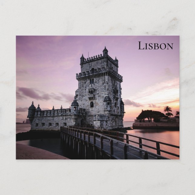Postal Lisboa Portugal Belem Tower Travel Photo (Anverso)