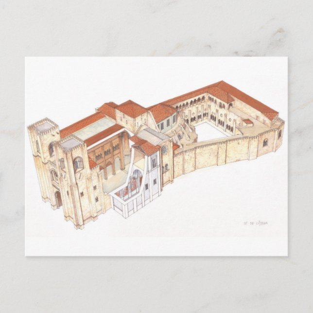 Postal Lisboa Portugal. Catedral (Anverso)