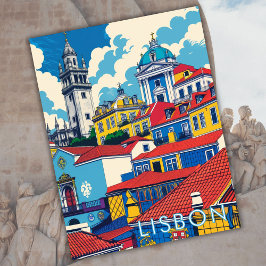 Postal Lisboa Portugal Europa: arte de viajes Keepsake