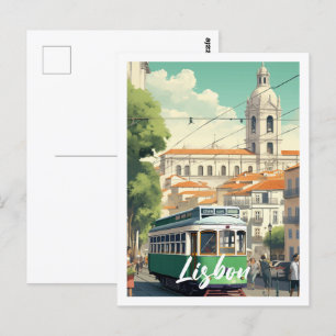 Postal Lisboa Portugal Famoso lugar de viaje