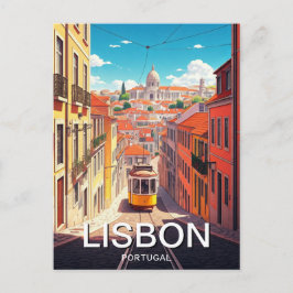 Postal Lisboa Portugal Panteón Alfama Anime