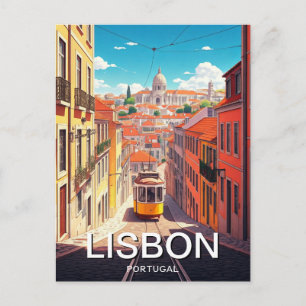Postal Lisboa Portugal Panteón Alfama Anime