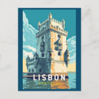 Lisboa Portugal Torre de Belém Arte de Viaje Vinta