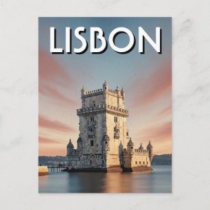 Postal Lisboa Portugal Viaje Torre de Belem