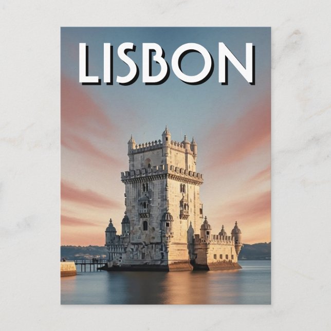 Postal Lisboa Portugal Viaje Torre de Belem  (Anverso)