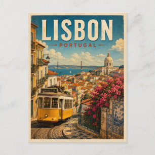 Postal Lisboa Portugal Viaje Vintage