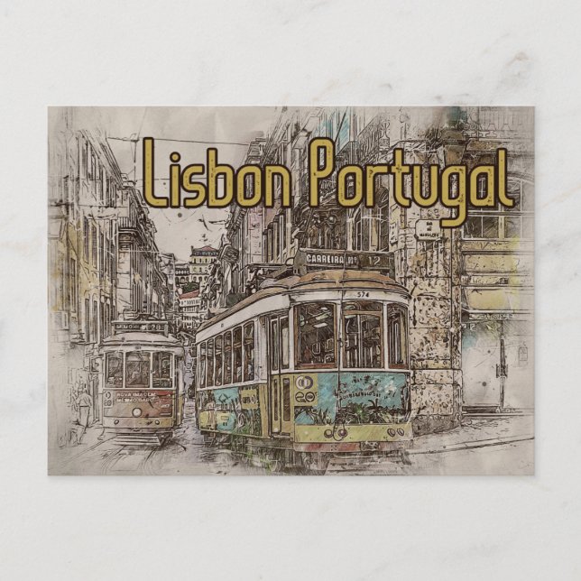 Postal Lisbon Portugal Travel Postcard (Anverso)