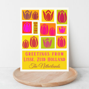 Postal Lisse Tulips Países Bajos Zuid Holanda