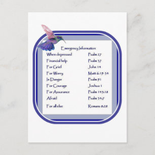 Postal Lista de Escrituras Motivacionales para Emergencia
