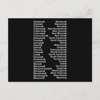 Postal Lista de Estados Unidos de América