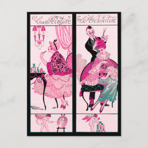 POSTAL LISTA DE PELO, SALÓN DE BELLEZA DE MODA ARTISTA