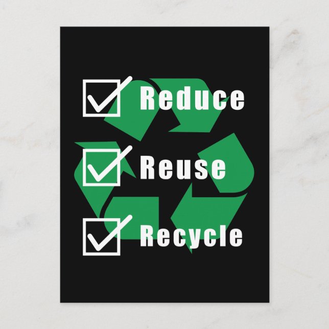 Postal Lista de verificación ambiental Reducir Reutilizar (Anverso)