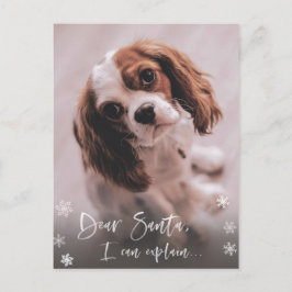 Postal Lista traviesa, Santa I puede explicar foto de Nav