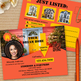 Postal Listado de Inmobiliaria Moderno y Negrita