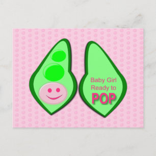 Postal Listo para pop Girl Pea Rosa