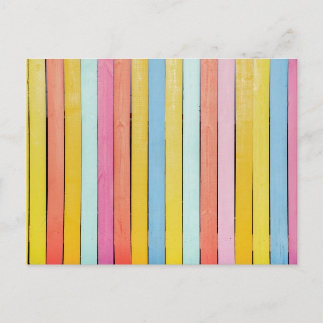 Postal Listones de Cerca de Madera (Anverso)
