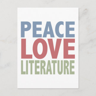 Postal Literatura de amor por la paz