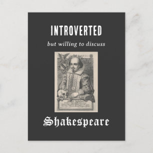 Postal Literatura de Shakespeare introvertido Drama Diver