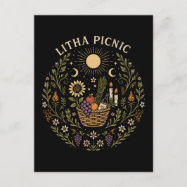 Postal Litha Picnic Summer Solstice Celestial Art