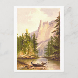 Postal Lithógrafo de Prang de Centinela Rock Yosemite