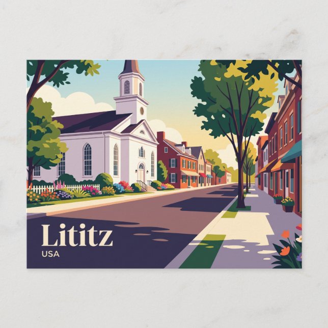 Postal Lititz Pensilvania (Anverso)