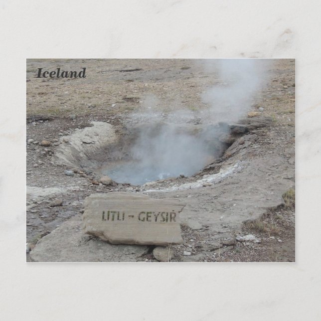Postal Litli Geyser, Islandia. (Anverso)