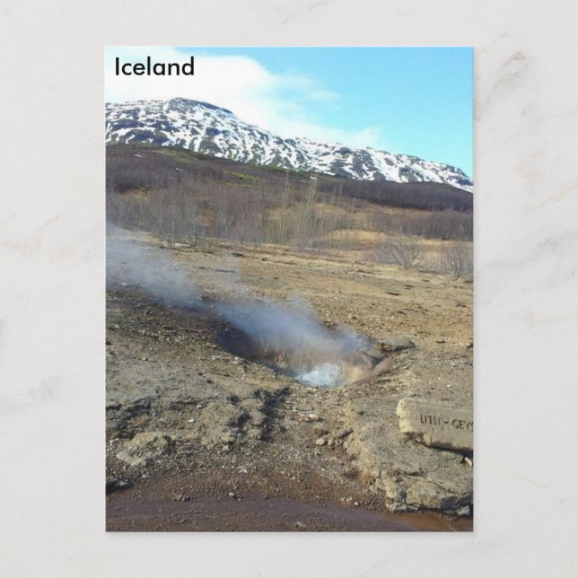 Postal Litli Geyser, Islandia (Anverso)