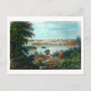 Postal Litografía antigua de Nauvoo (Misisipi)