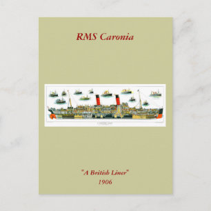 Postal Litografía de época British Ocean Liner RMS Caroni