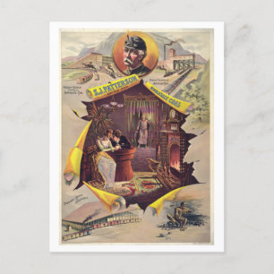 Postal Litografía de la publicidad del carbón al por mayo