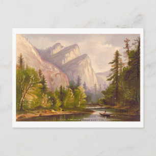 Postal Litografía de Prang de los Hermanos Yosemite Vinta