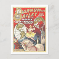 Litografía de publicidad de Barnum y Bailey de épo