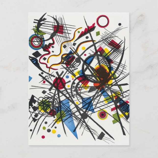 Postal Litografía para Vierte Bauhausmappe de Kandinsky (Anverso)