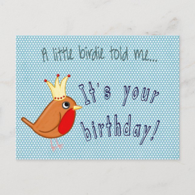Postal Little Birdie Me Dijo Postcard (Anverso)