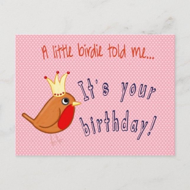 Postal Little Birdie Me Dijo Postcard (Anverso)