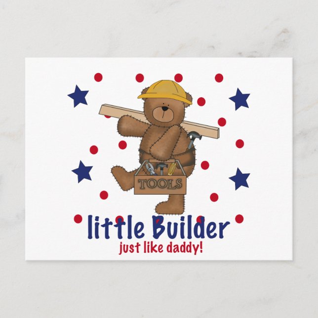 Postal Little Builder Like Daddy (Anverso)