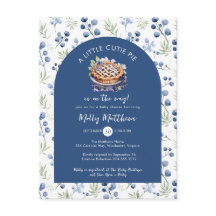 Little Cutie Pie Blue Floral Baby Shower