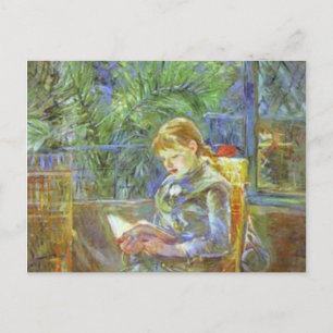 Postal Little GIrl Reading