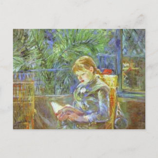 Postal Little GIrl Reading