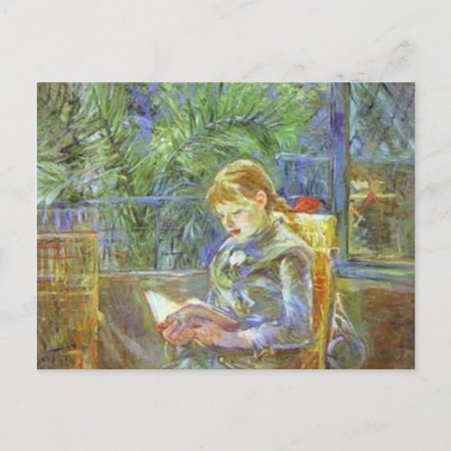Postal Little GIrl Reading (Anverso)