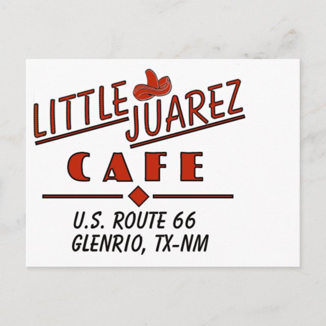 Postal Little Juarez Cafe Sombrero (Anverso)