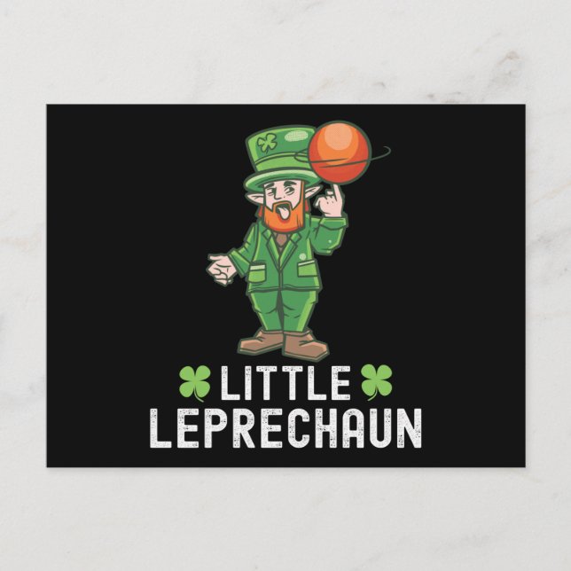Postal Little Leprechaun - St Patricks Day Basketball (Anverso)