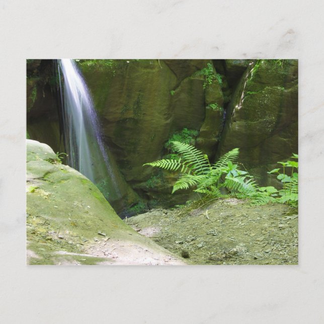 Postal Little Lyons Falls, Parque Estatal Mohican, Ohio (Anverso)