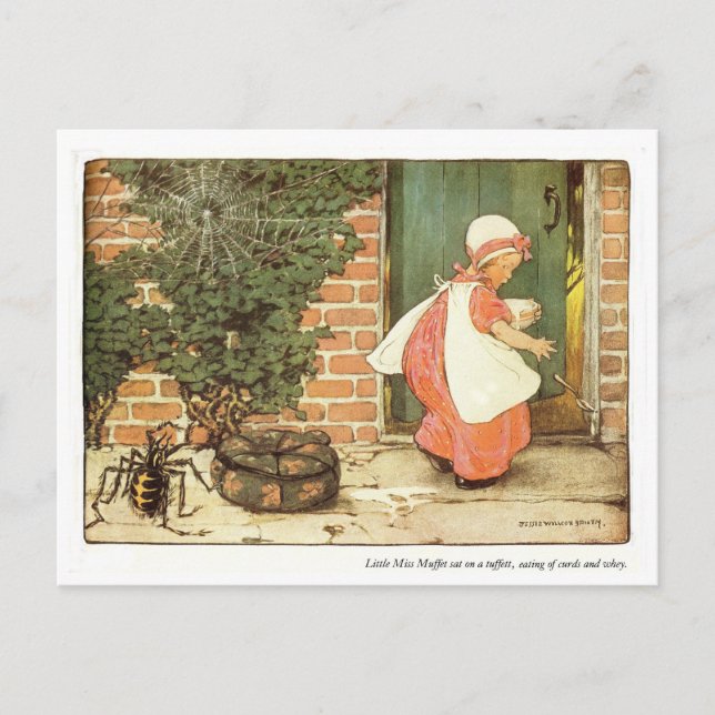 Postal Little Miss Muffet Nursery Rhyme (Anverso)