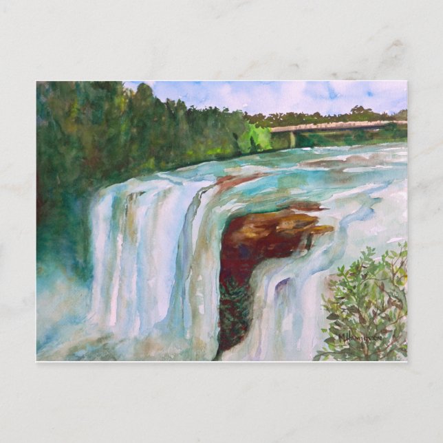 Postal Little River Cae acuarela pintada a mano (Anverso)