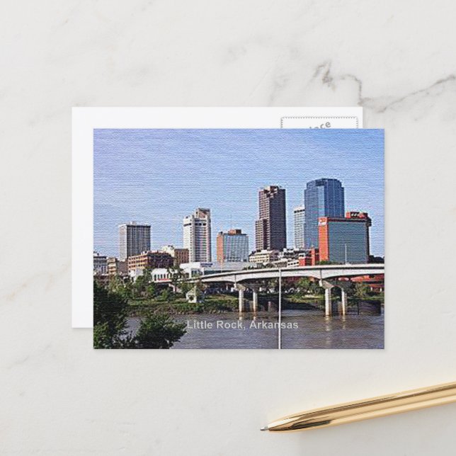 Postal Little Rock, Arkansas (Anverso/Reverso In Situ)