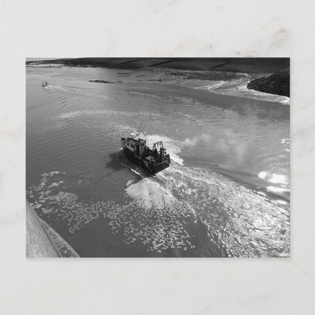 Postal Little Trawler, Puerto de la Bahía de Cardiff - B& (Anverso)