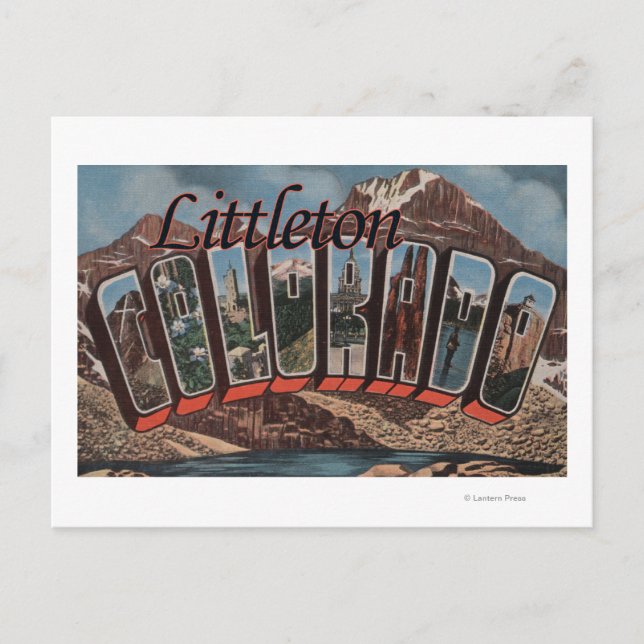 Postal Littleton, Colorado - Escenas de letras grandes (Anverso)