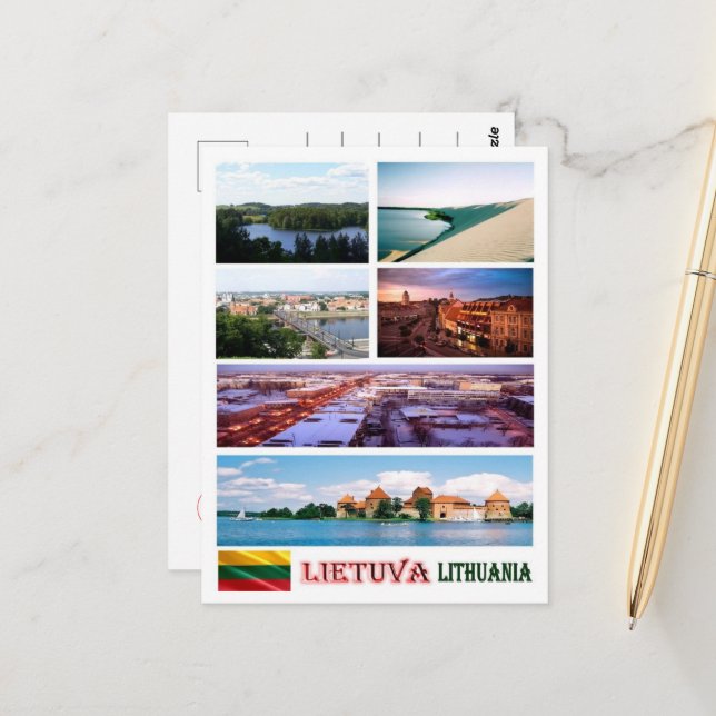 Postal Lituania - Mosaico - (Anverso/Reverso In Situ)