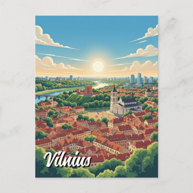 Postal Lituania Vilnius Viajes (Anverso)